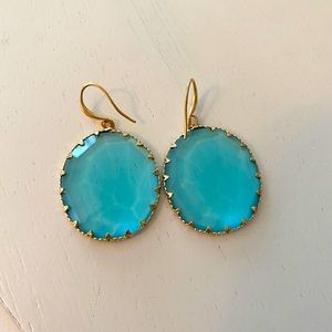 Light blue crystal earrings